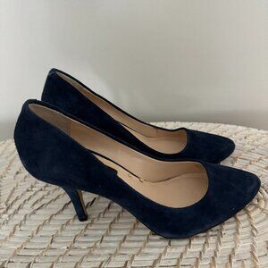 INC Women's Zitah Pointed Toe Pumps - Navy Suede